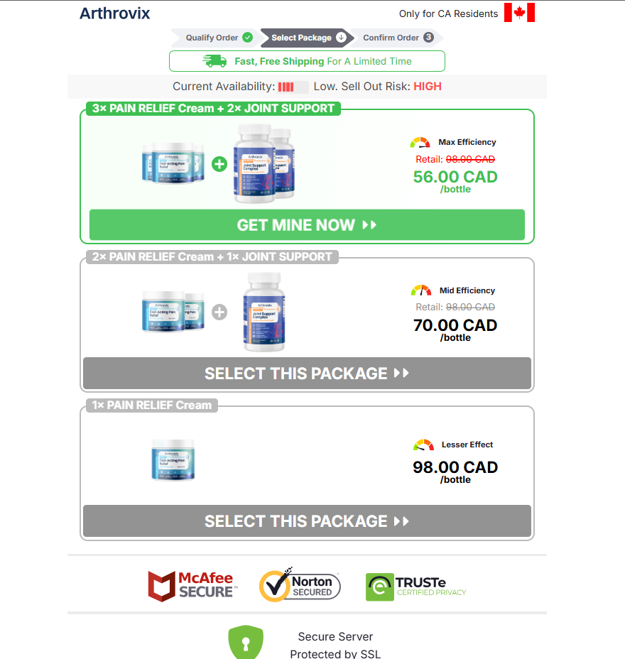 Arthrovix+ Cream Canada